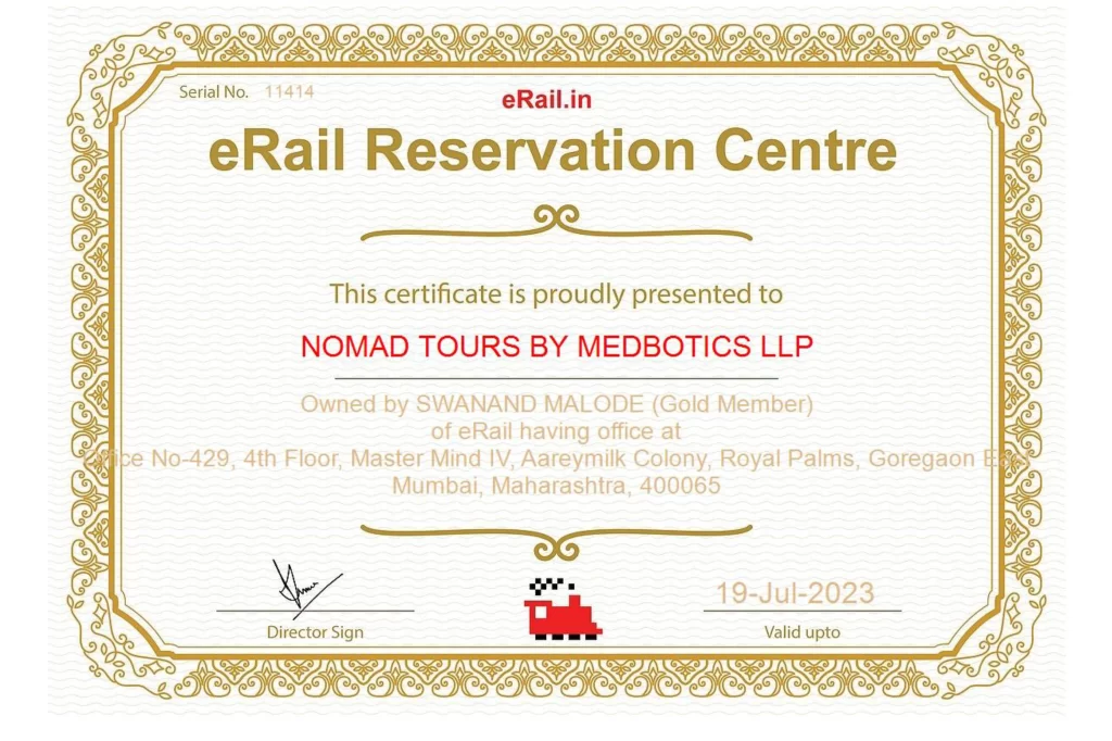 Nomad Tours - Buy Air Ticket Book Darshana 35 RAIL