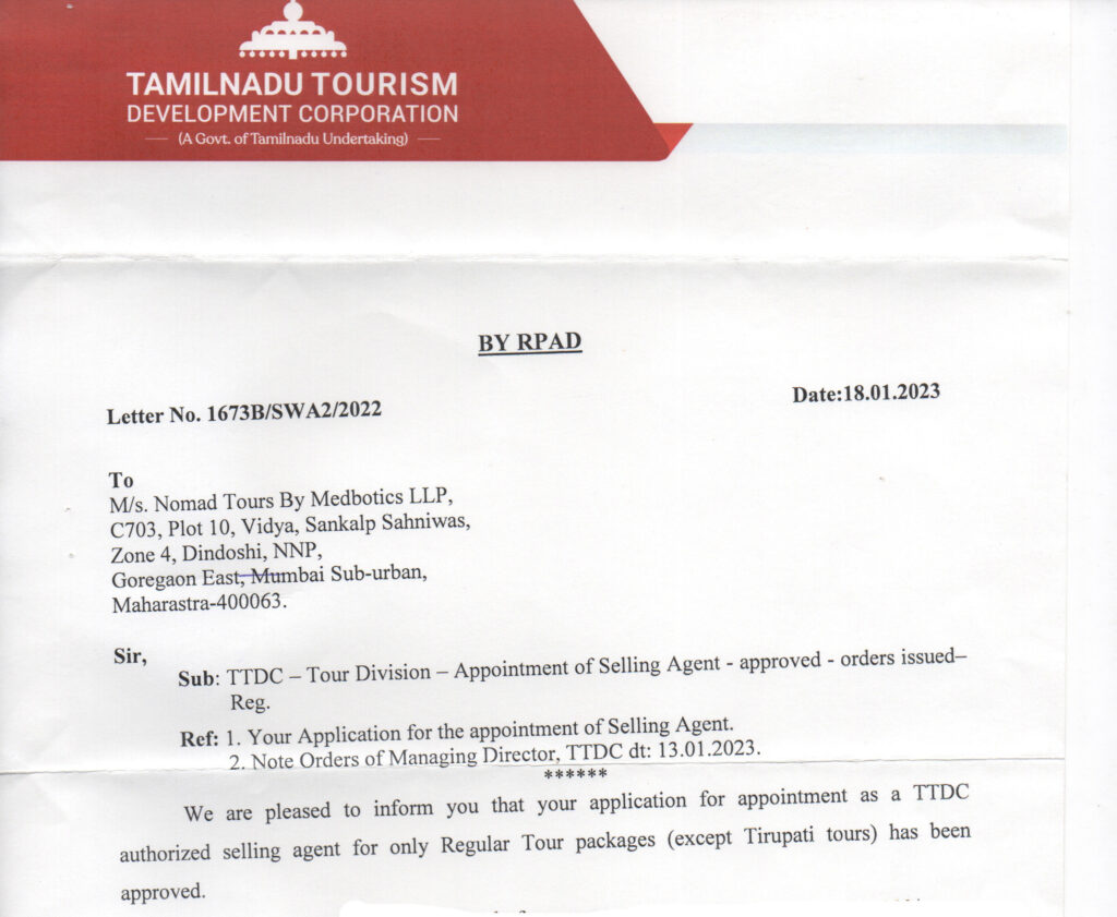Nomad Tours - Buy Air Ticket Book Darshana 38 TTDC Agent Appointment